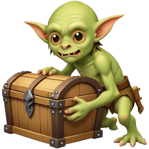 Goblin looting chest emoji