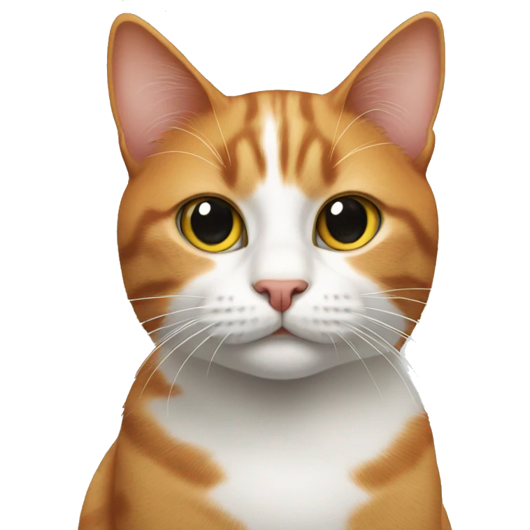 Black white ginger cat emoji