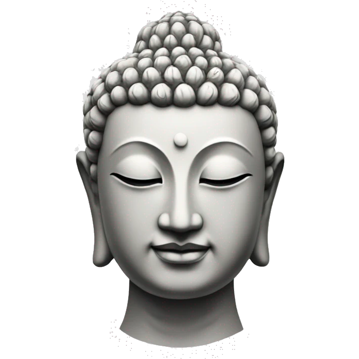 Buddha statue white emoji