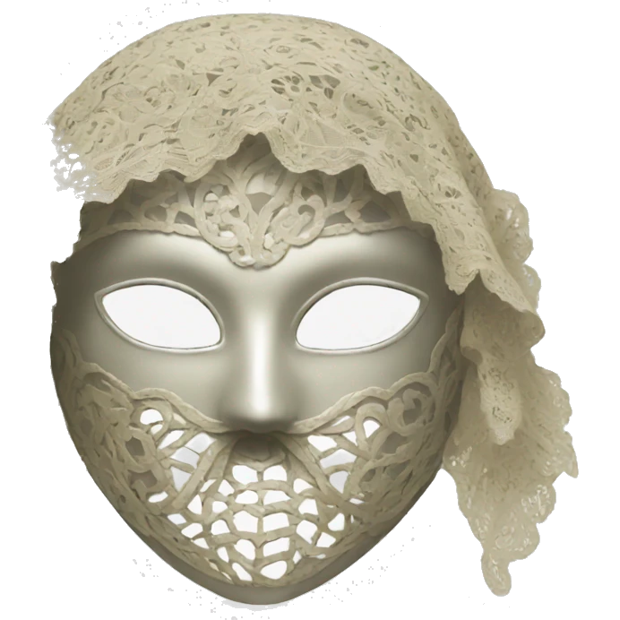 Lace heist mask emoji