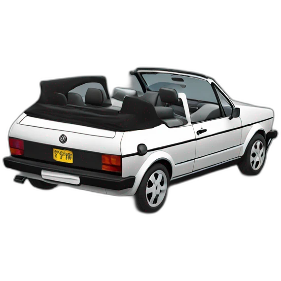 Black Vw golf 1 cabrio emoji