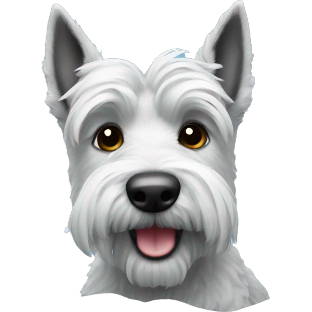 Scottish terrier in snow emoji