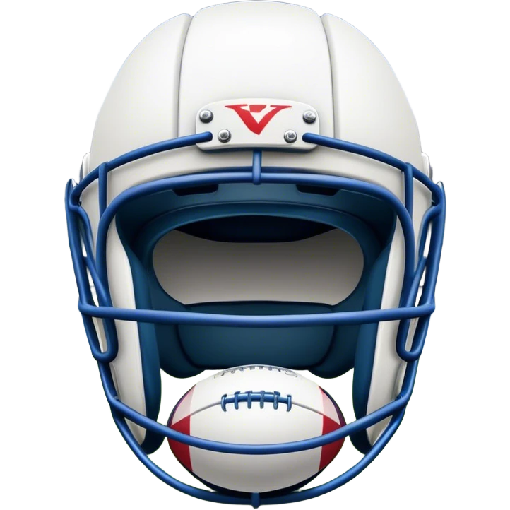 Cinematic Realistic image of rugby headgear with detailed padding and rugged design elements, set against a blurred stadium background with bold, high-contrast lighting that highlights its protective design emoji