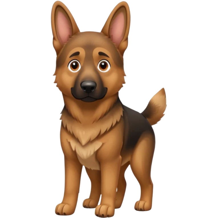 German Shepard with one ear down emoji