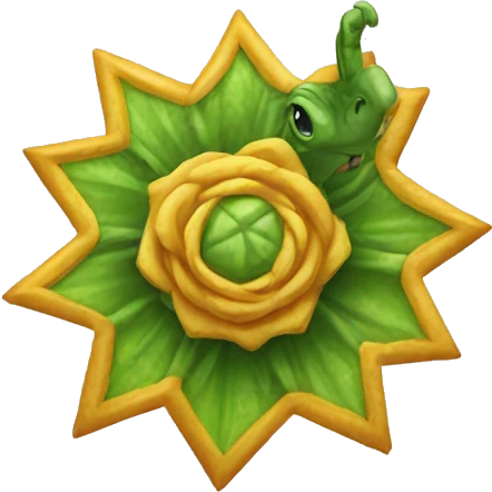 Lizard wizard rosette emoji