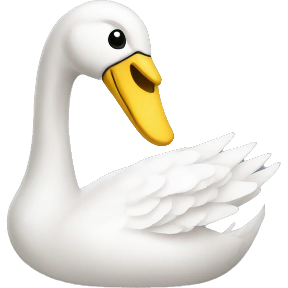 Swan with a yellow football emoji