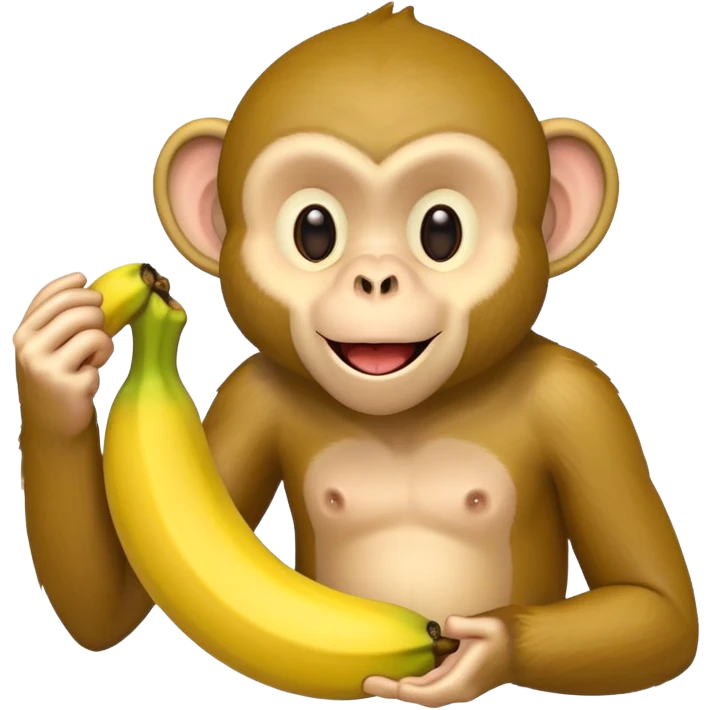 Monkey eating banana  emoji