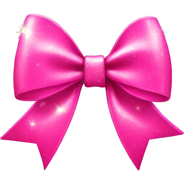 bright pink bow with sparkles  emoji