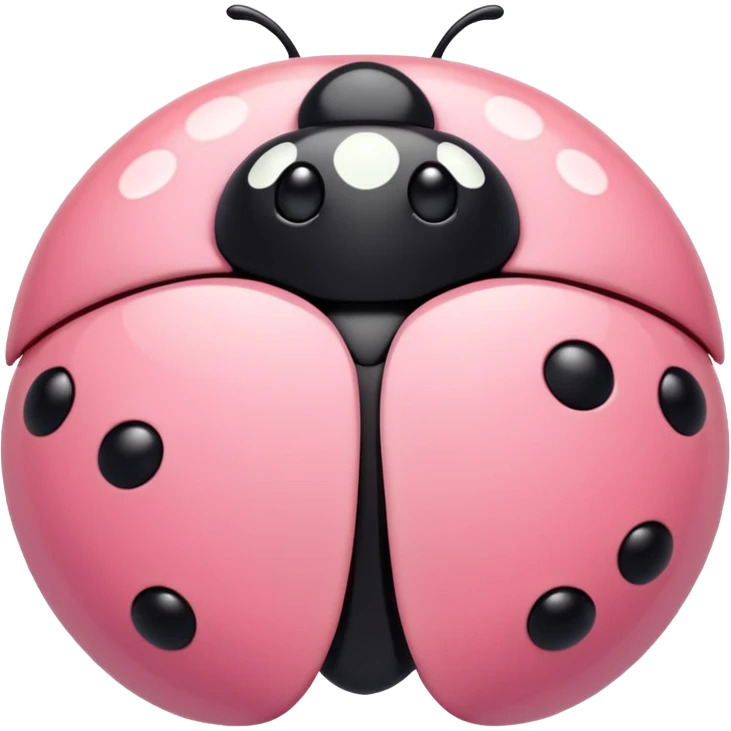 Pastel pink ladybug emoji