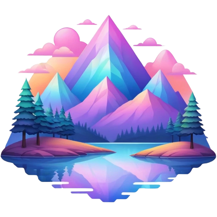 Epic complex detailed iridescent gradients aesthetic-scenery emoji