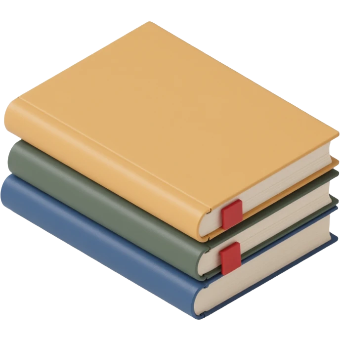 stack of 3 neutral-toned books emoji