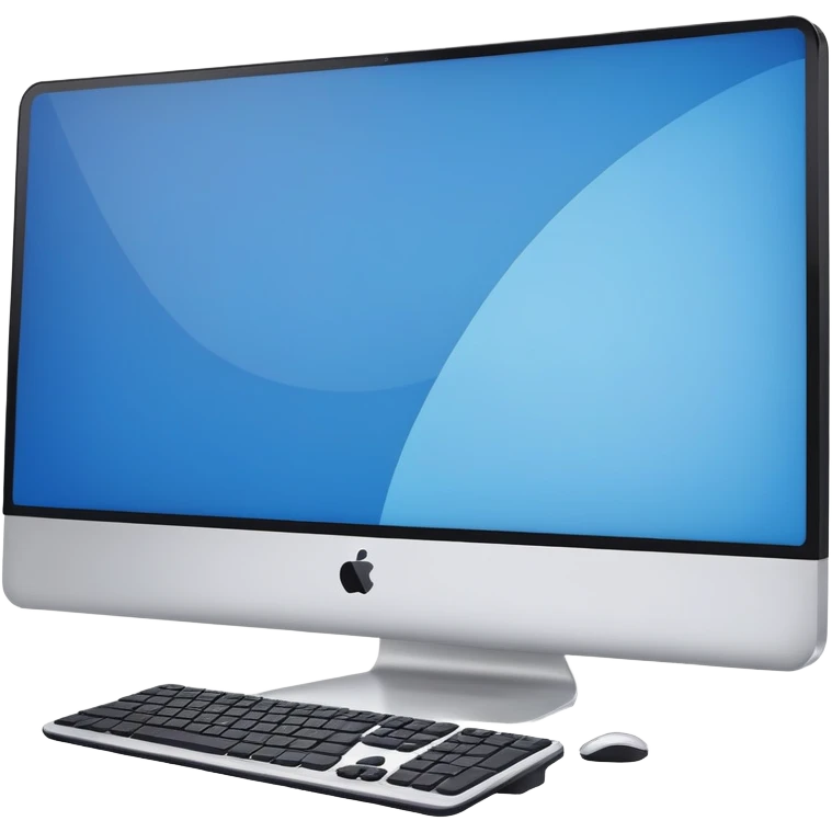 a side profile view of the back of a Black and blue and white PC screen, back facing forward  emoji