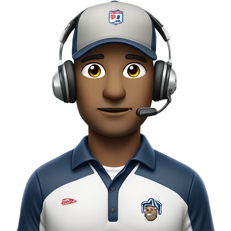 Football coach wearing a headset  emoji