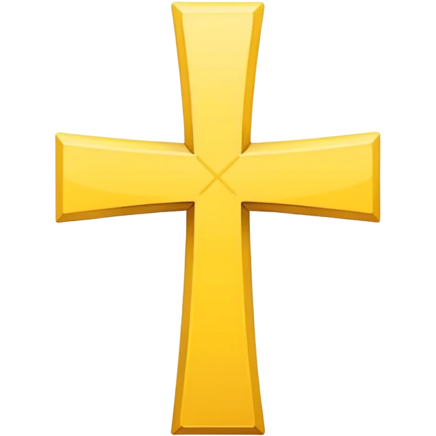 yellow diagonal cross symbol emoji