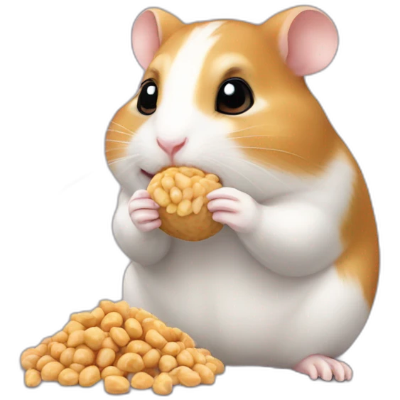 Hamster eating peanut emoji