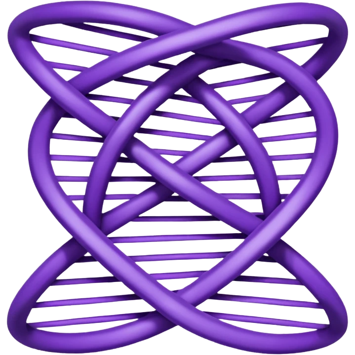 I want a DNA helix with a draped, rippled purple sheet as a background emoji