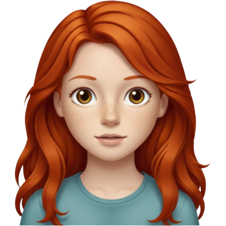 Branca, ruiva , cabelo comprido emoji