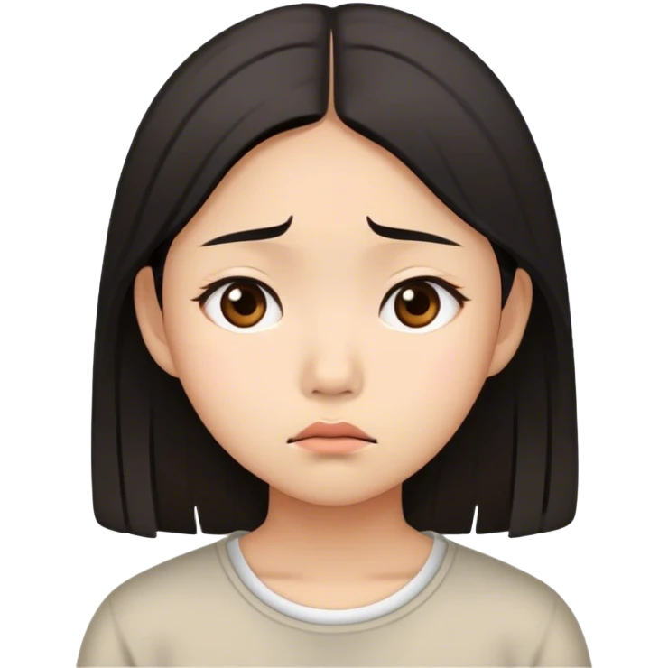 dissaponted asian girl emoji