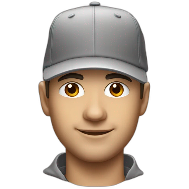 sébastien chaigneau avec sa casquette et sa boucle d'oreille emoji