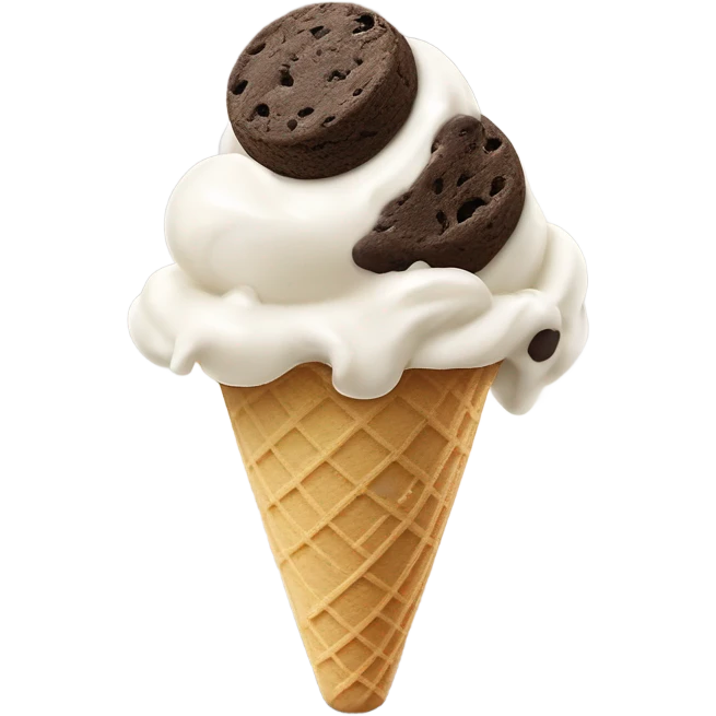 Cookies and cream ice cream  emoji