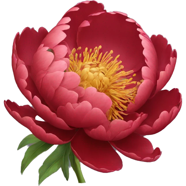 Red peony emoji