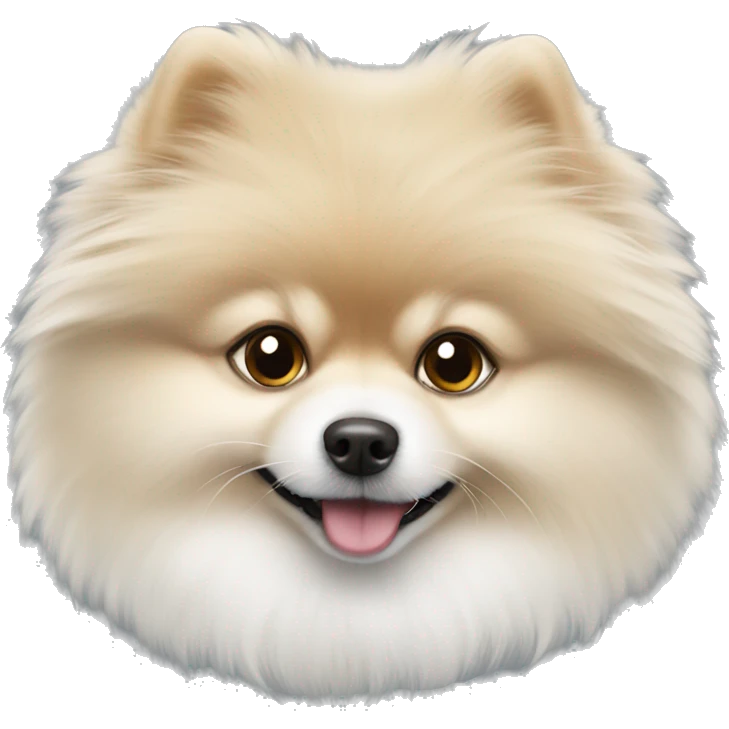 White fluffy Pomeranian emoji