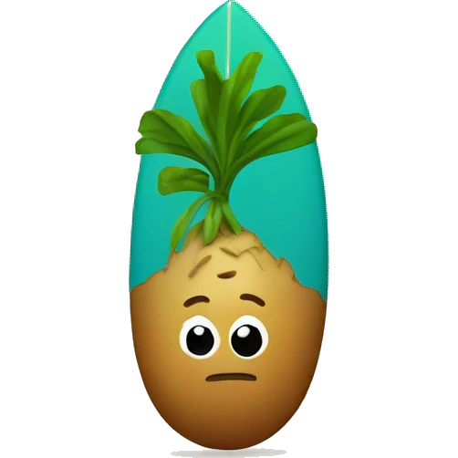 potato on a surfboard emoji