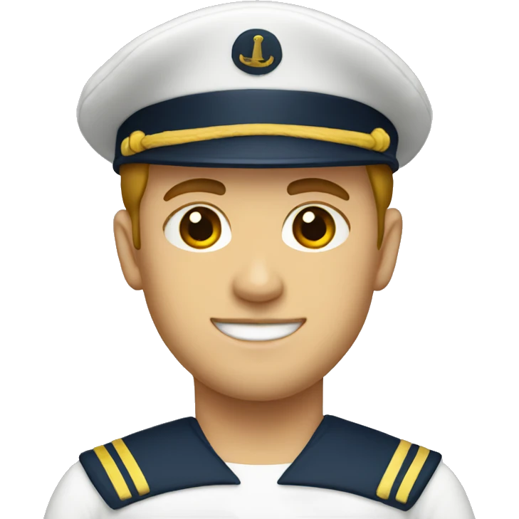 white sailor in a uniform emoji