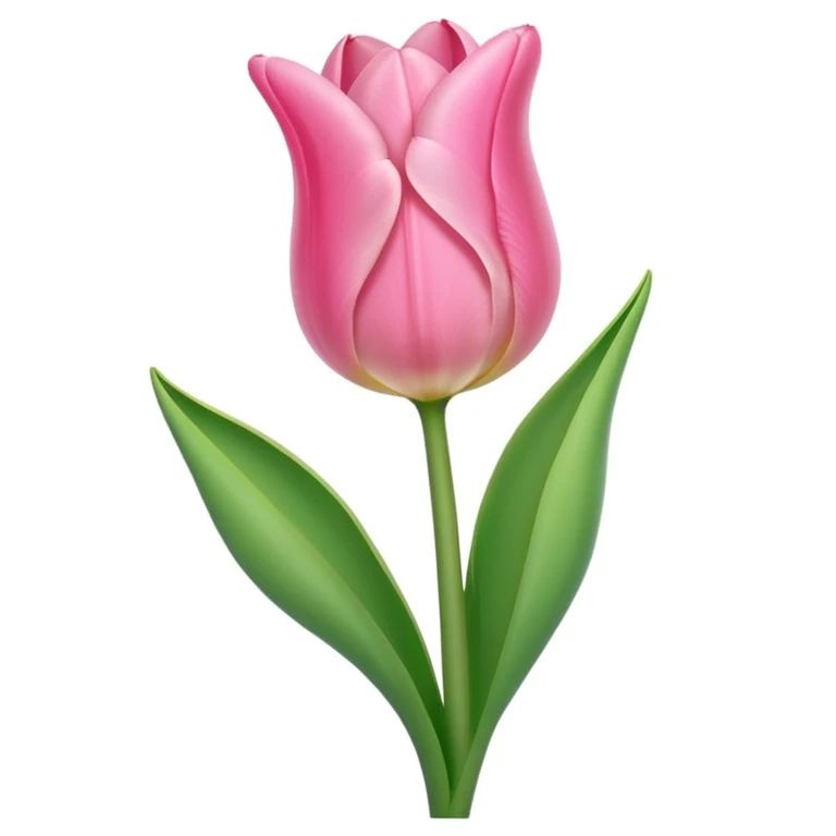 a single light pink tulip with a green stem emoji