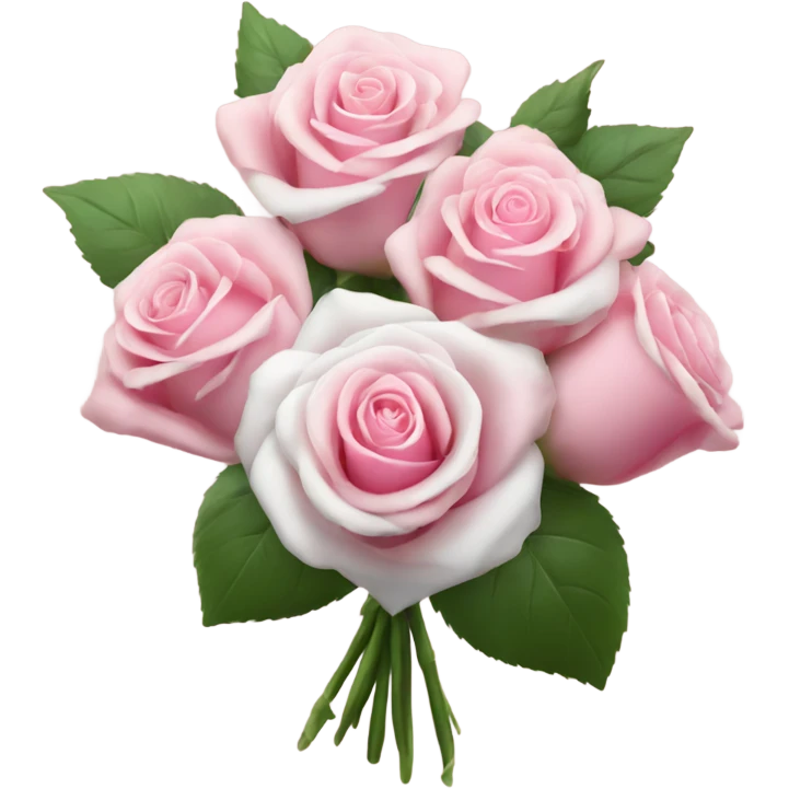 Pink and white rose bouquet emoji