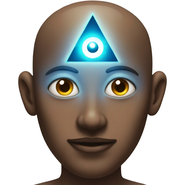 person with third eye open emoji