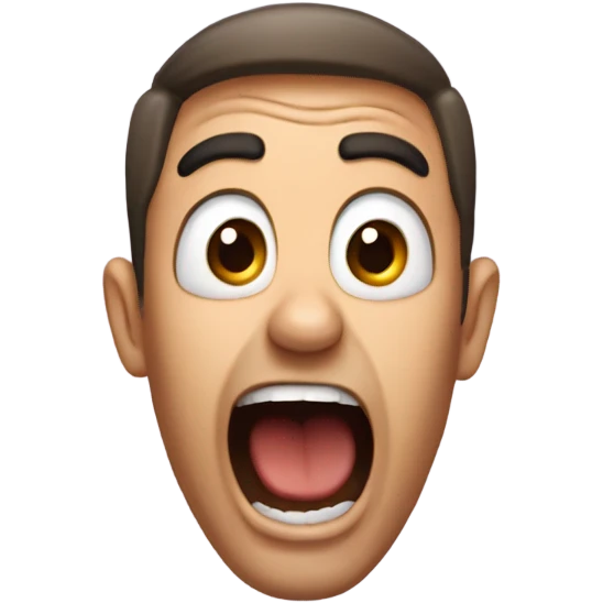 screaming face of surprise emoji