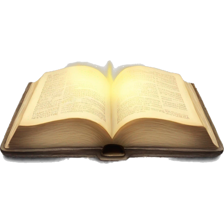 Open Bible glowing  emoji