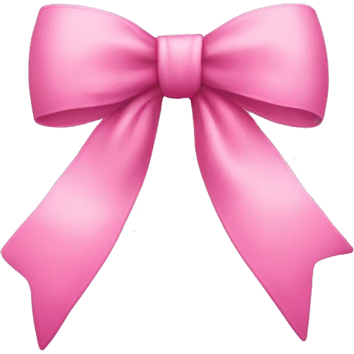 a cute pink bow emoji