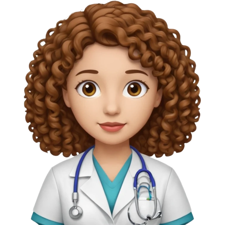 curly nurse emoji