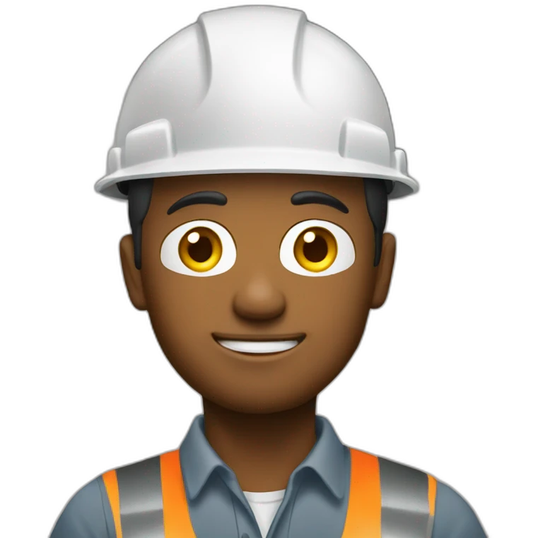Man at a construction site emoji