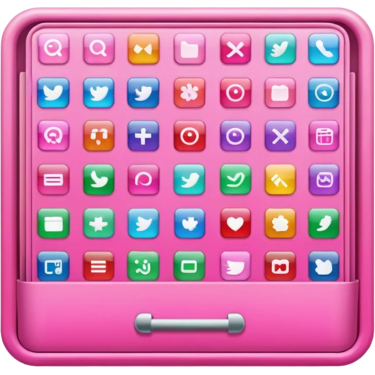 pink app drawer folder emoji