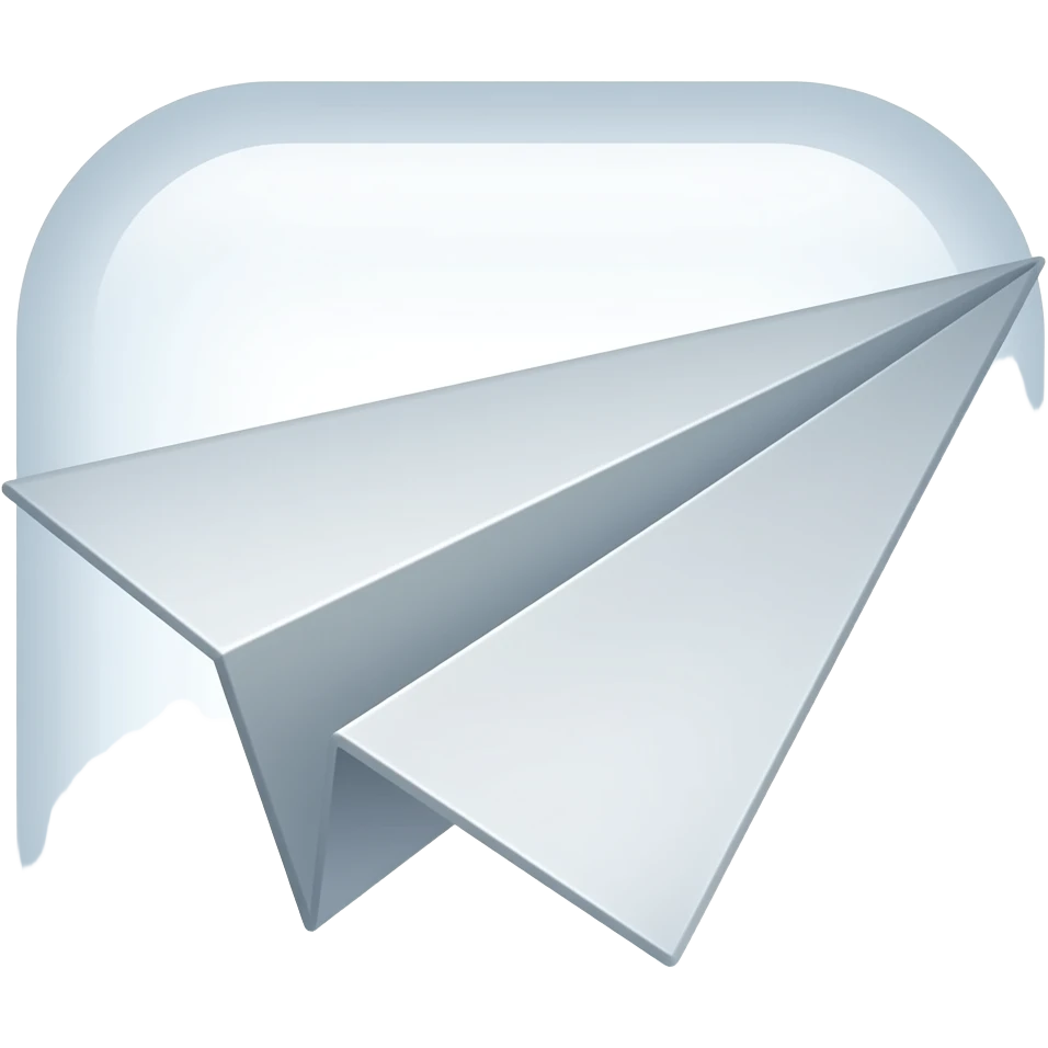 Animate the provided paper airplane icon into a seamless looping Telegram animated emoji. emoji