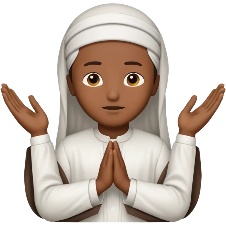 Make a person praying in Islam religion make it a sideways facing 2d emoji emoji