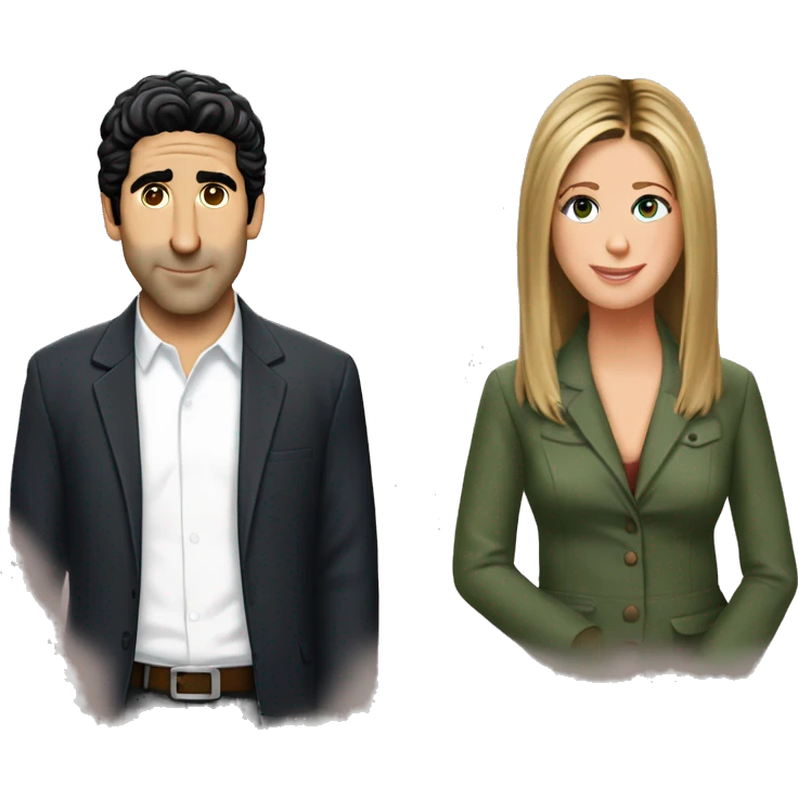 Rachel Green and Ross Geller emoji