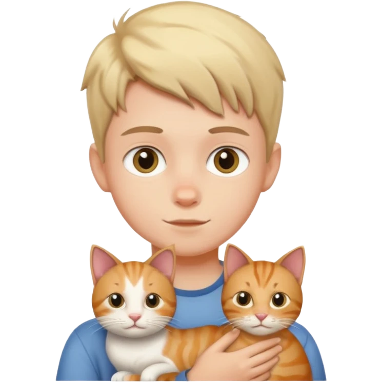 cat with boy  emoji