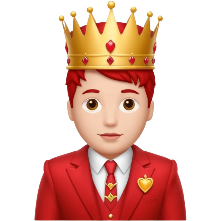 Red King in hearts suit emoji