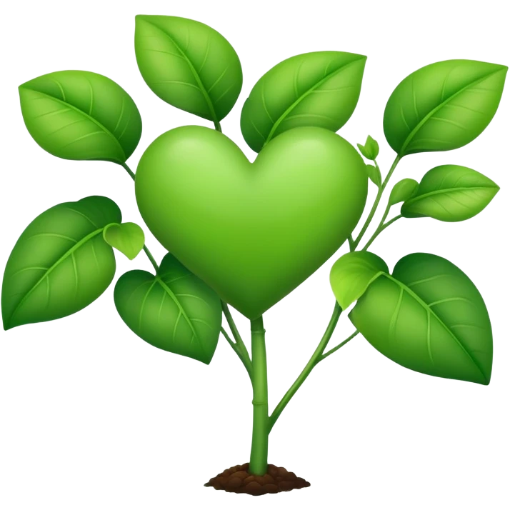 a heart plant emoji
