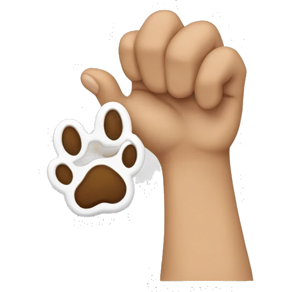 Facepalm with dog paw instead of hand emoji
