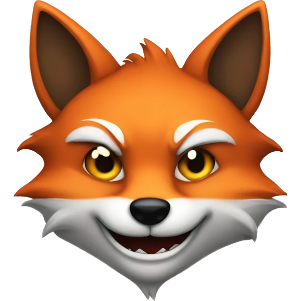 evil fox with a smirk emoji