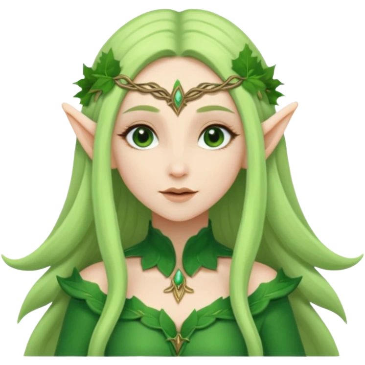 woman elf with leafy clothes emoji