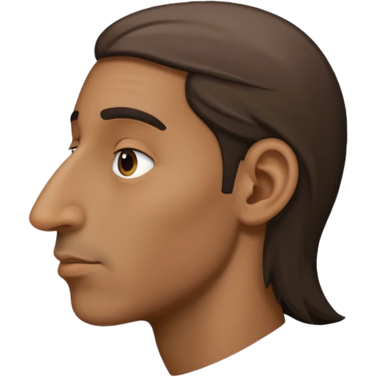  big nose, side view emoji