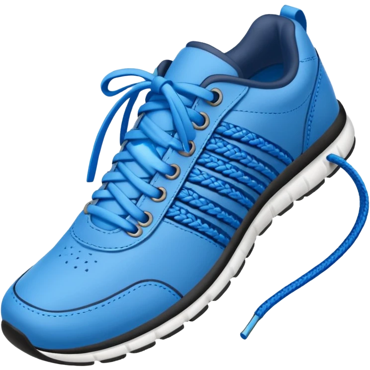 make an emoji of blue shoe laces only emoji