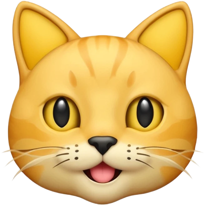 starry eyed yellow cat emoji with black mouth open emoji