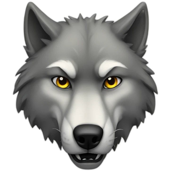 Brutal wolf emoji